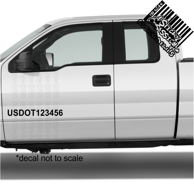 USDOT Number Custom DieCut Decal Truck Car Transport A Sticky