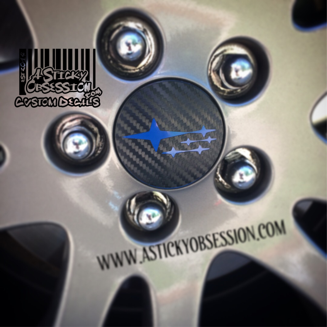 Subaru Wheel Center Cap Overlay Sticker - A Sticky Obsession