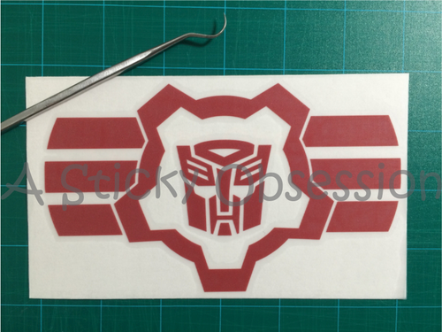 Transformers Inspired Autobot Gear Decal Sticker
