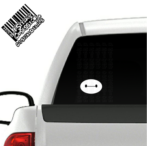 Baymax decal on truck