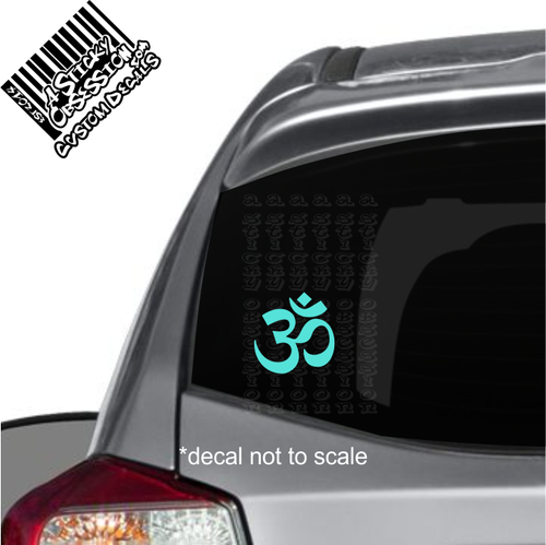 Om Yoga Hindu Spiritual Custom sticker on car