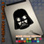 Star Wars Darth Vader black decal on ipad