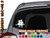 Young couple kiss on bench decal on car