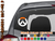 Overwatch orange and white decal on car