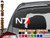 Mass Effect N7 decal in white and red on car