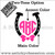 Horseshoe Bow Heart Monogram Custom Decal Sticker 2 tone options