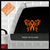 MS Multiple Sclerosis Orange Butterfly Ribbon decal on truck