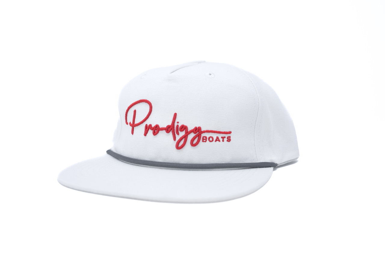 White Rope Script Hat - Prodigy Boats