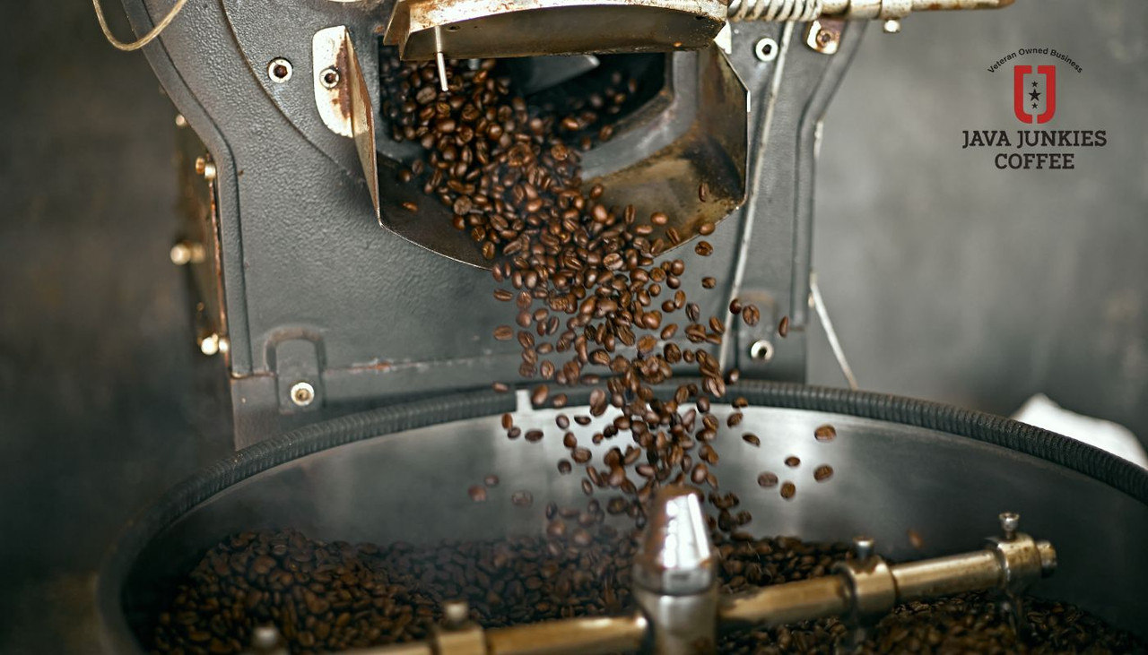 Fresh roasted for your order at Java Junkies Coffee.