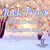 Java Junkies Jack Frost Coffee. Beautiful snowy outdoor scene with Christmas lights and trees.