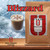 Java Junkies Blizzard Coffee. Mug of steaming hot coffee sitting on a snow-covered table at daybreak.