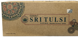 Goloka Tulsi Natural Incense FULL CASE-12 packs x 15 g