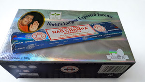 Satya Sai Baba Nag Champa Incense | Full Case (12 x 15g Boxes) | Traditional Hand-Rolled Agarbatti