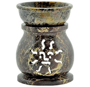 Soapstone essential oil burner with Sun motif Soapstone essential oil burner with Sun motif