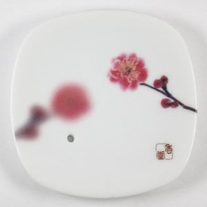 Yume-No-Yume (The Dream of Dreams) - Ceramic Plate Pink Plum Flower Yume-No-Yume (The Dream of Dreams) - Ceramic Plate Pink Plum Flower