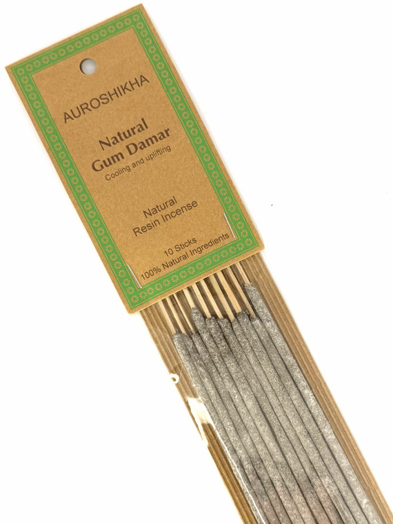 Auroshikha Gum Damar Resin Incense Sticks (10-Pack)