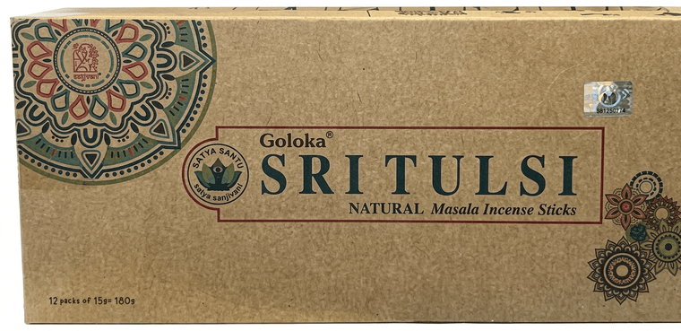 Goloka Tulsi Natural Incense FULL CASE-12 packs x 15 g