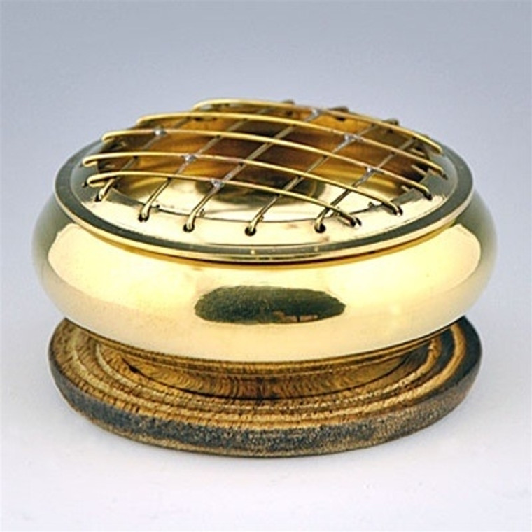 Charcoal Burner with Brass Screen
