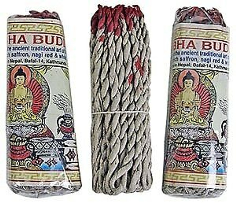 Tibetan Buddha Rope Incense-BULK 4 packs of 3 incenses