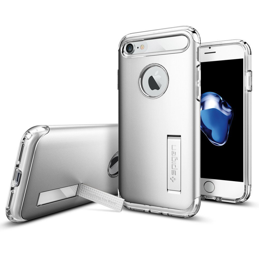 Spigen - Slim Armor Case for Apple iPhone 8 / 7 - Satin Silver