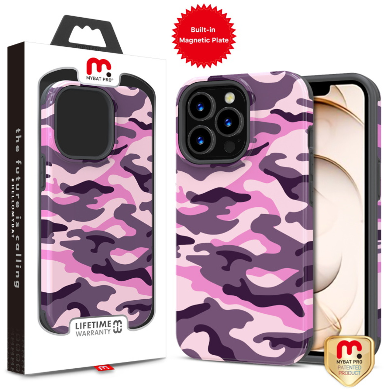 MyBat Pro Fuse Series Case with Magnet for Apple iPhone 13 Pro (6.1) - Pink  Camo