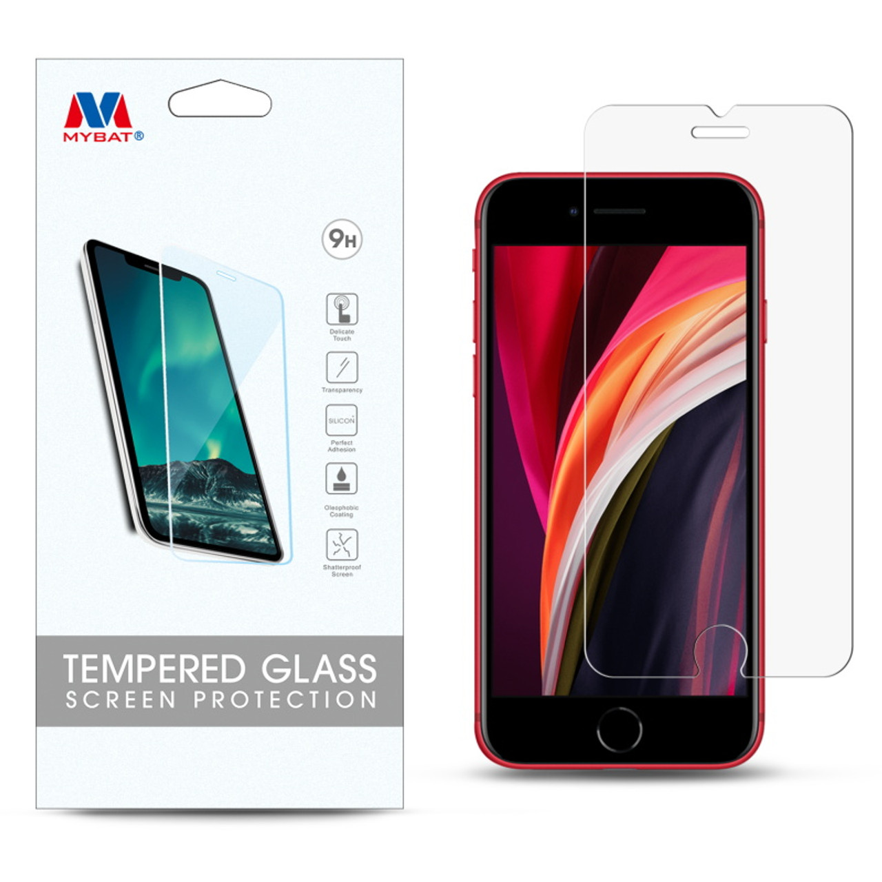 MyBat Tempered Glass Screen Protector (2.5D) for Apple iPhone SE (2020) / SE  (2022) - Clear