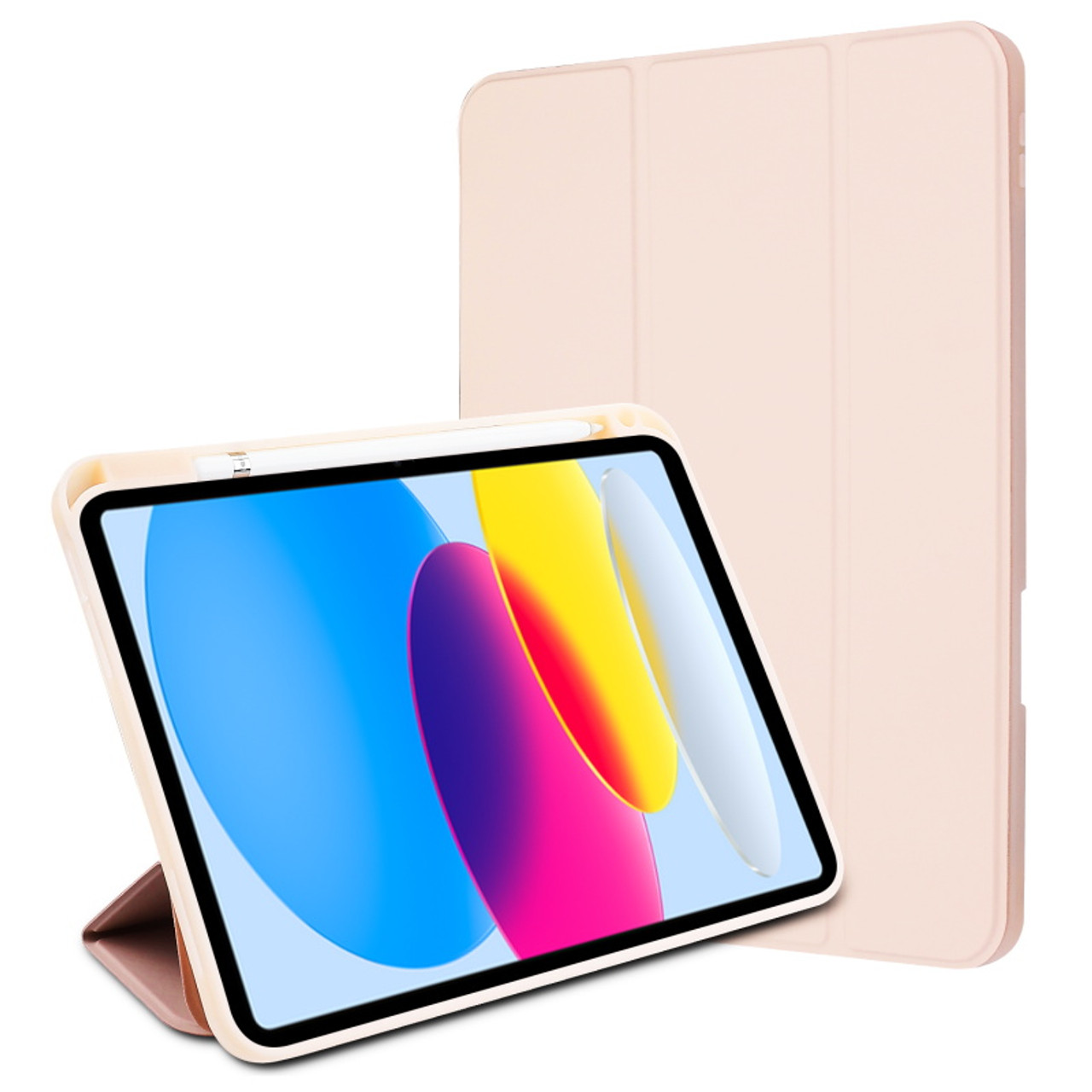 Ipad 9 10.2 Slim Stand Smart Protector con Ipad Pro 12.9 Pro 11 Pro  10.5 iPad 9.7 iPad Mini 4 5 6 Funda (Ipad Pro 12.9, rosa)