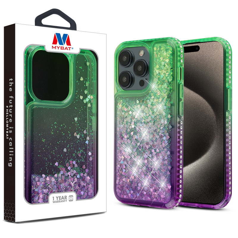 Glitter pailletten gradiënt helder ketting riem lanyard telefoonhoesje