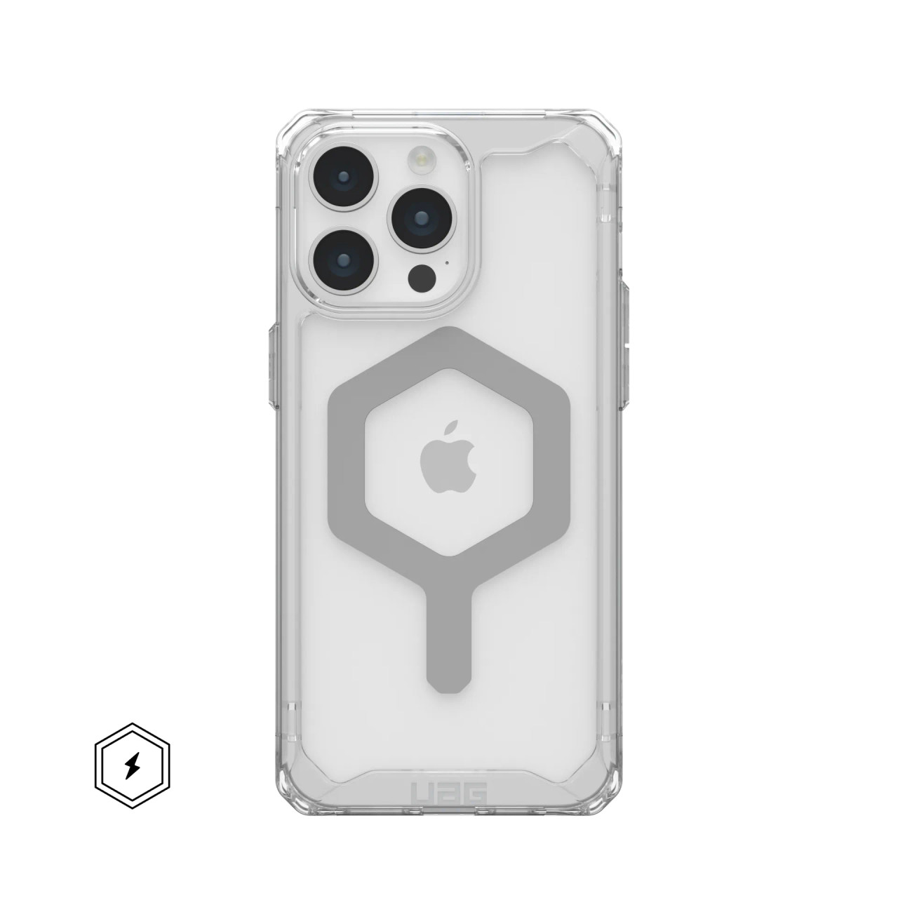 Urban Armor Gear UAG - Plyo Magsafe Case for Apple iPhone 15 Pro Max - Ice  and Silver
