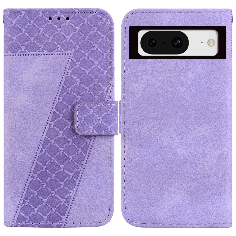 Google Cases - Pixel 8 Cases Embossed Leather Purple