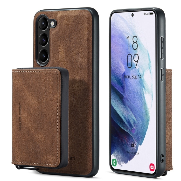 Samsung Cases - Galaxy A54 5G Cases Flip Leather Magnetic Zipper Brown