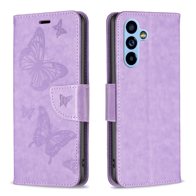 Samsung Cases - Galaxy A54 5G Cases Leather Pattern Purple