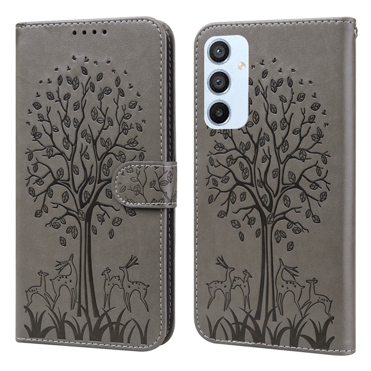 Samsung Cases - Galaxy A54 5G Cases Flip Leather Pattern Grey
