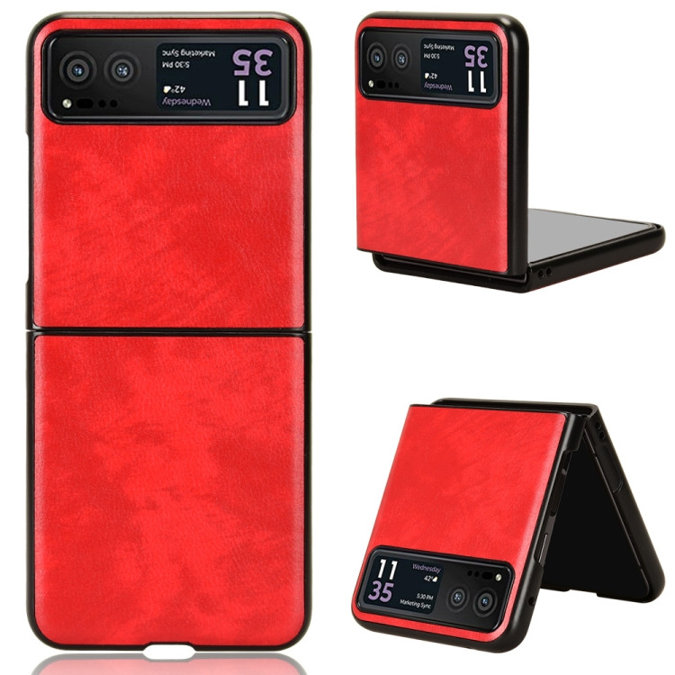 Motorola Razr 2023 Litchi Texture Back Cover Phone Case - Red
