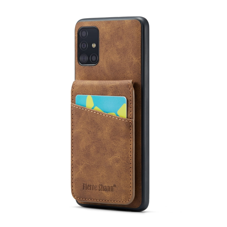 Samsung Cases Galaxy A71 5G Cases Fierre Shann Card Holder Brown