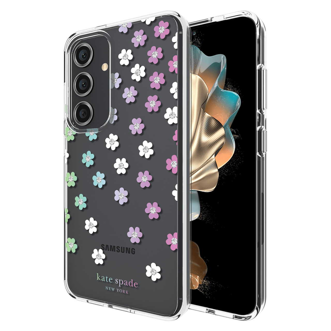 【kate spade】GALAXY S24Ultra用ケース クリア フローラル 花柄 Kate Spade - Protective Hardshell Case for Samsung Galaxy