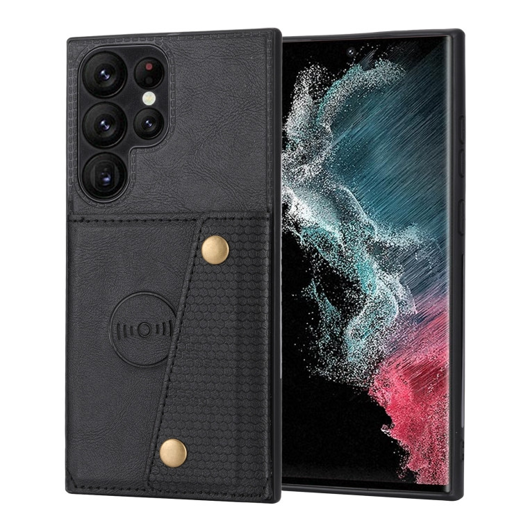 Samsung Cases - Galaxy S24 Ultra Cases Card Magnetic Slots Black