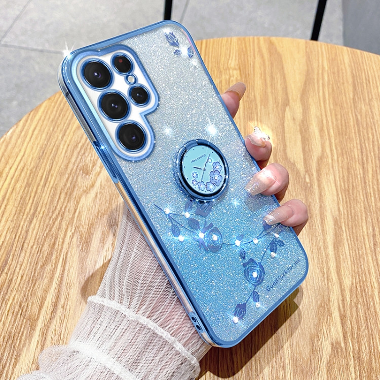 Samsung Cases - Galaxy S24 Ultra Cases Flower Glitter Ring Blue