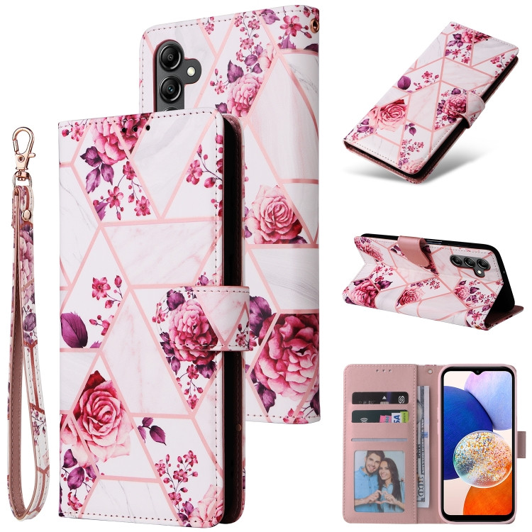 Samsung Cases Galaxy A15 5G Cases Leather Marble Gold Marble Rose