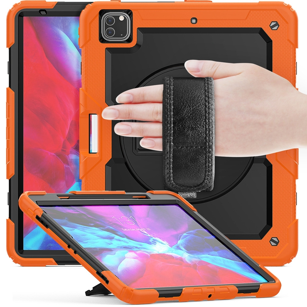 iPad Pro 13 2024 Silicone + PC Tablet Protective Case - Orange+Black