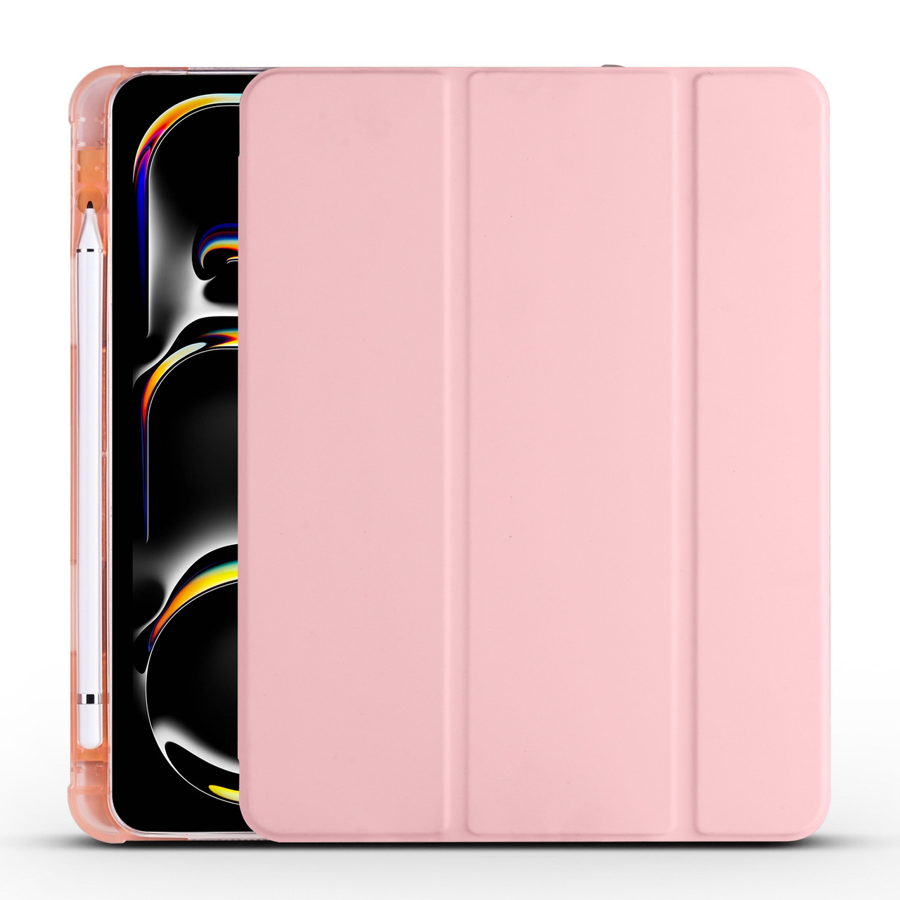 iPad Pro 11 2024 3-fold TPU Leather Smart Tablet Case with Pen