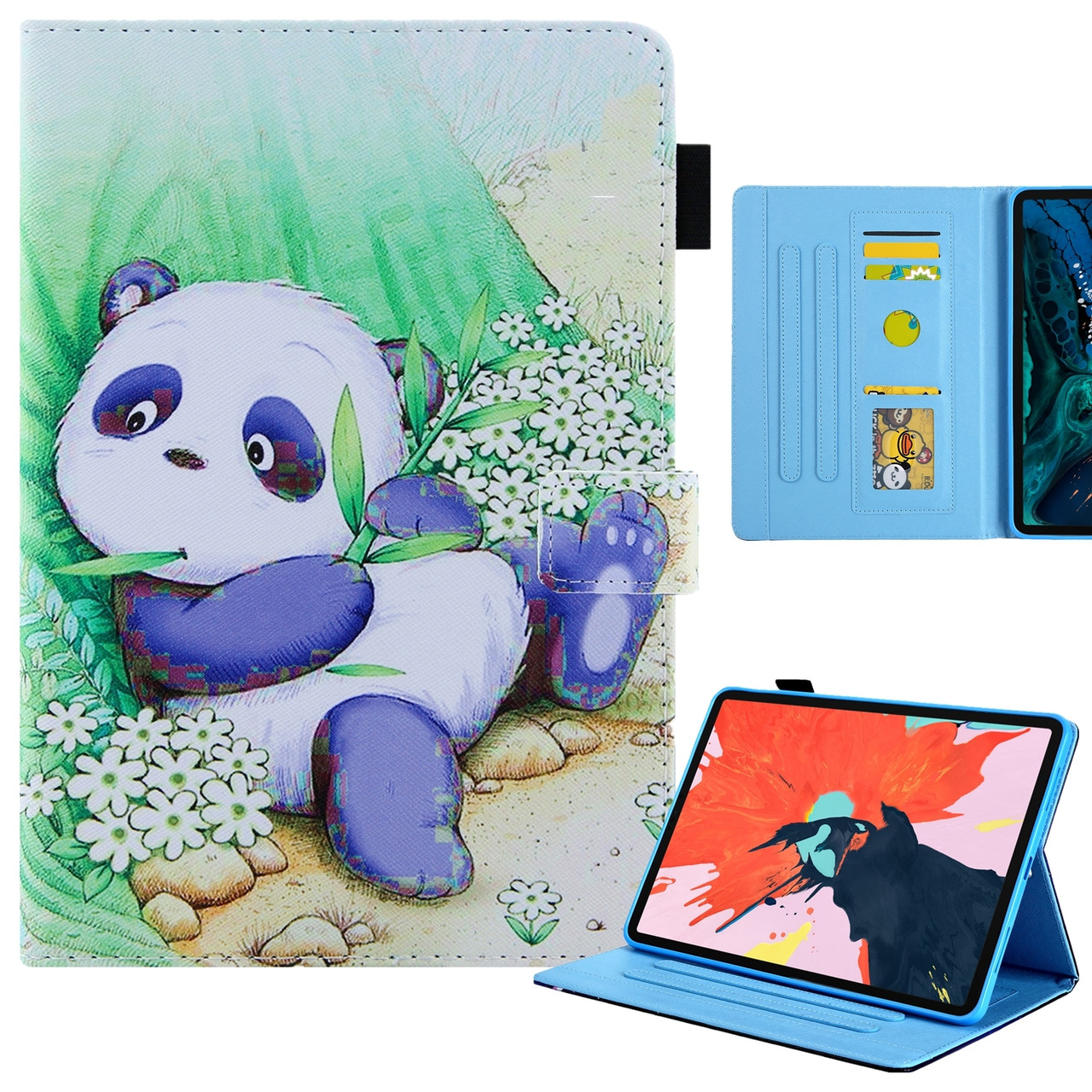 iPad Pro 11 2024 Colored Drawing Leather Smart Tablet Case - Cute