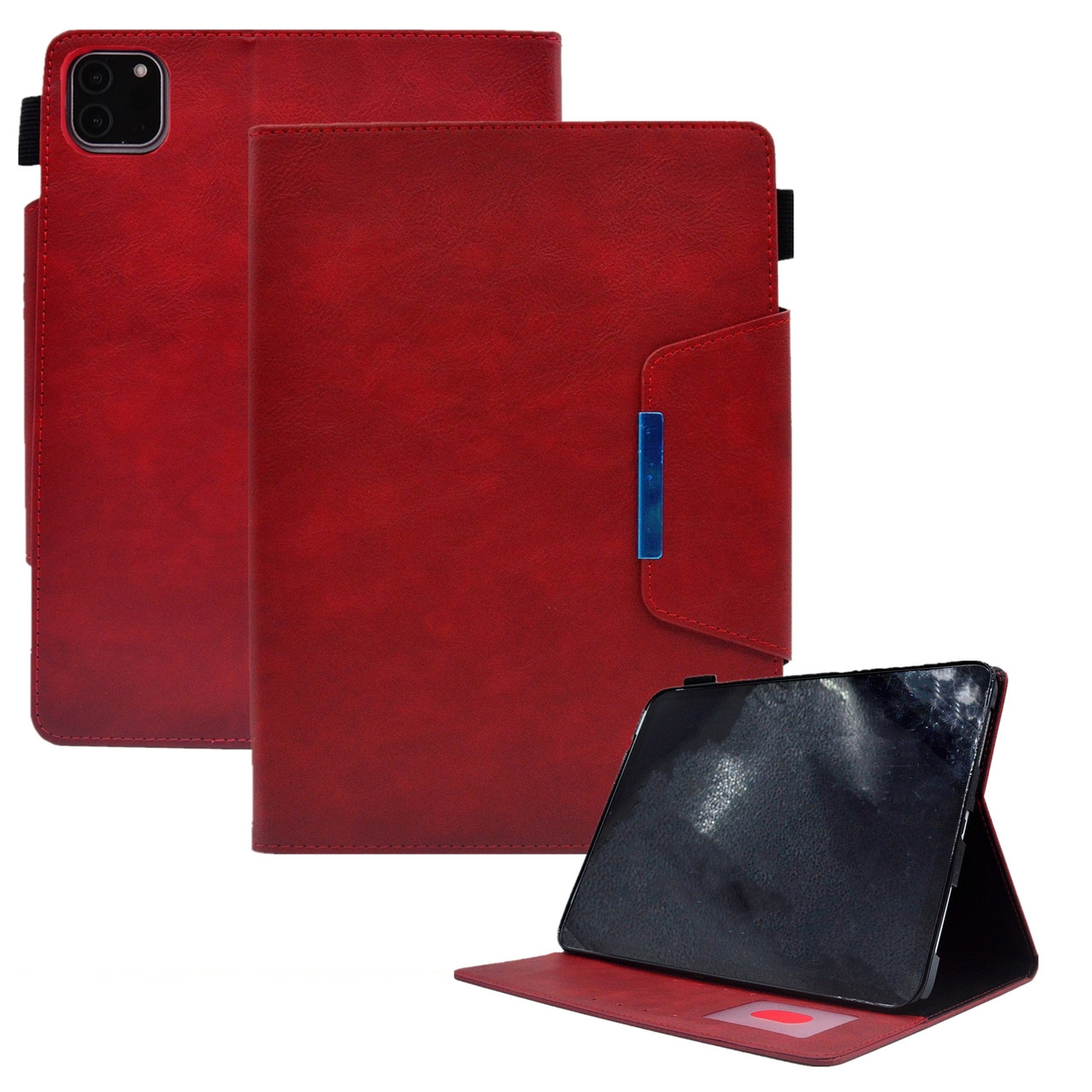 iPad Pro 11 2024 Suede Cross Texture Magnetic Clasp Leather Smart