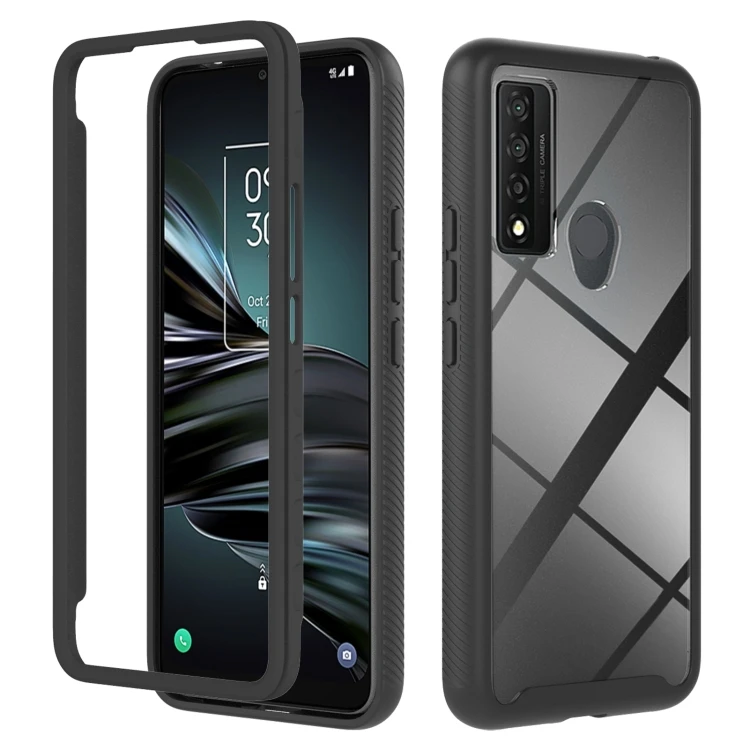 TCL 20 XE Starry Sky Solid Color Series PC + TPU Phone Case - Black