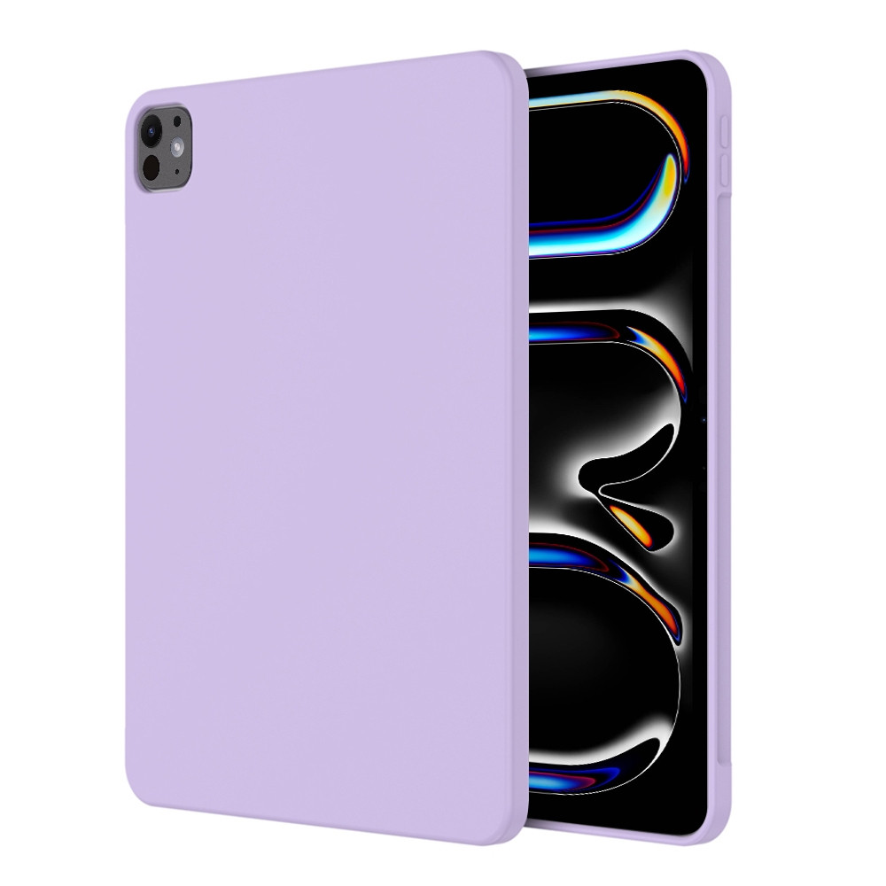 iPad Pro 13 2024 Mutural Silicone Microfiber Tablet Case - Lavender