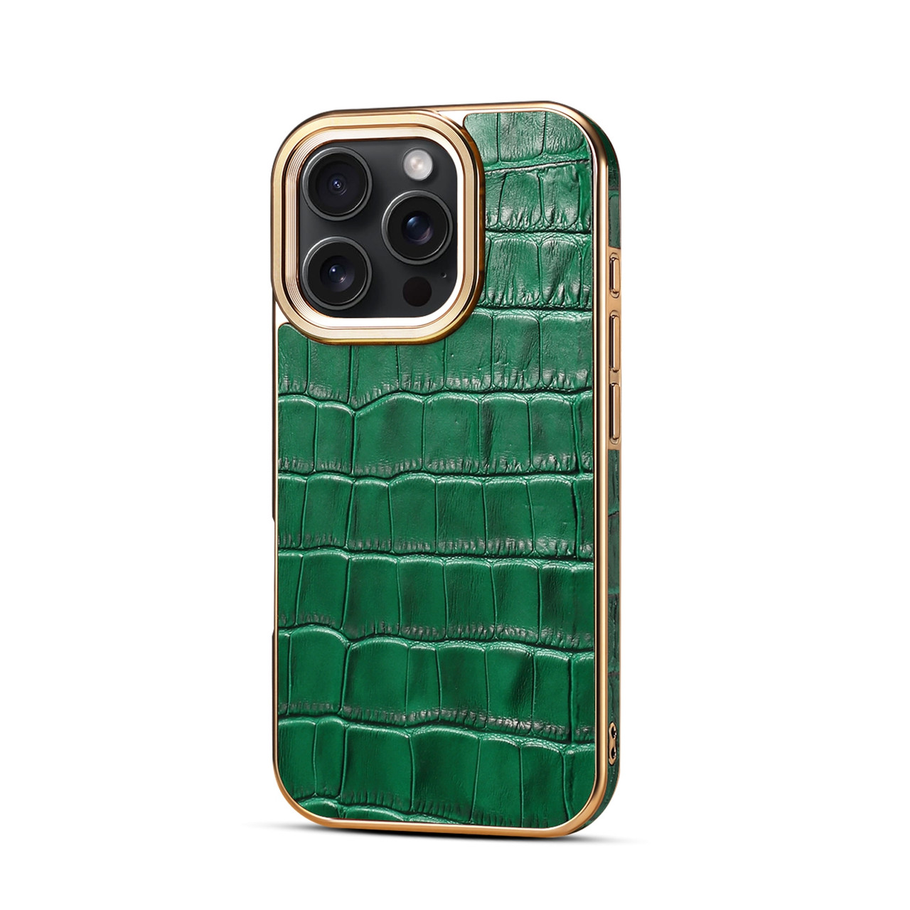iPhone 16 Pro Denior Crocodile Texture Genuine Leather