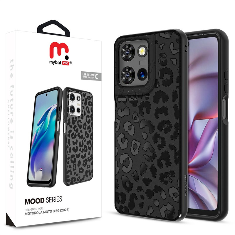 MyBat Pro Mood Series Case for Motorola Moto G 5G (2025) - Black Leopard