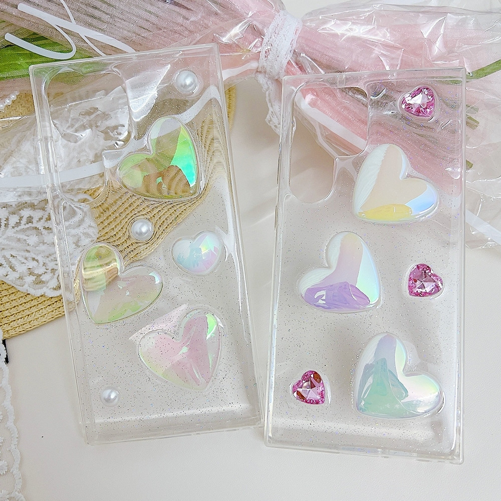 Samsung Galaxy S25 Ultra 5G Love Epoxy TPU Protective Case - Pink