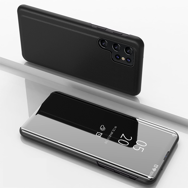Samsung Galaxy S25 Ultra 5G Plated Mirror Horizontal Flip Leather