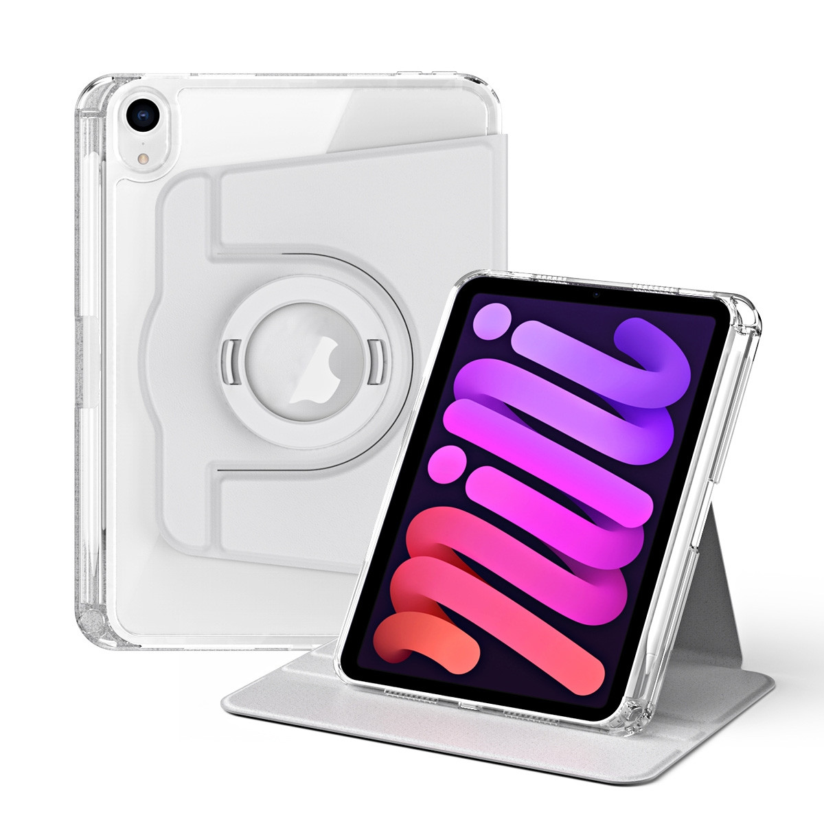 iPad mini 7 (2024) / mini 6 (2021) 360 Rotation Detachable Clear